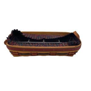 Longaberger Heartland Maple Wood Business Basket